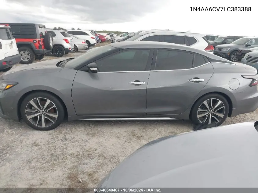 2020 Nissan Maxima Sv VIN: 1N4AA6CV7LC383388 Lot: 40540467