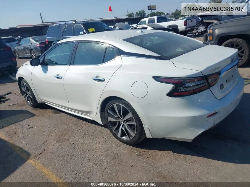 2020 Nissan Maxima S Xtronic Cvt VIN: 1N4AA6BV5LC385707 Lot: 40566876