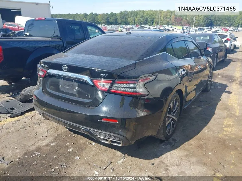 2020 Nissan Maxima Sv Xtronic Cvt VIN: 1N4AA6CV5LC371465 Lot: 40610137