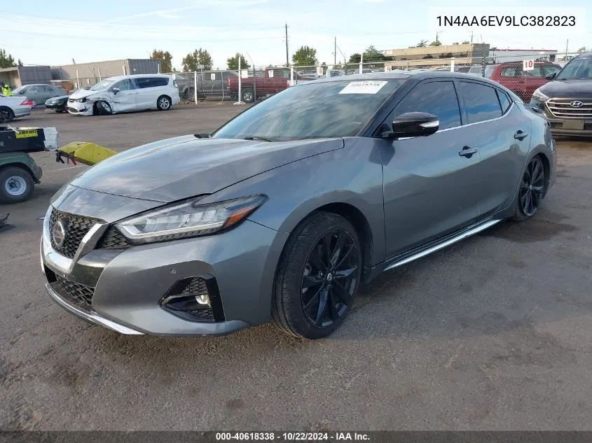 2020 Nissan Maxima Sr Xtronic Cvt VIN: 1N4AA6EV9LC382823 Lot: 40618338