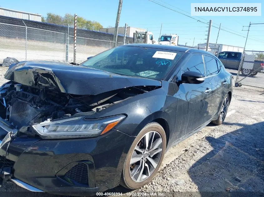 2020 Nissan Maxima Sv Xtronic Cvt VIN: 1N4AA6CV1LC374895 Lot: 40656994