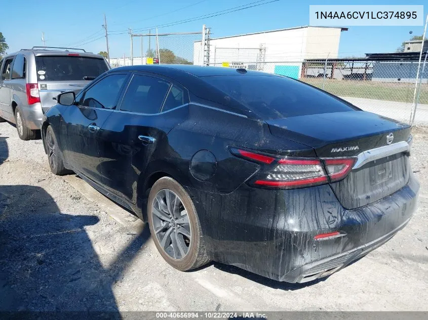 2020 Nissan Maxima Sv Xtronic Cvt VIN: 1N4AA6CV1LC374895 Lot: 40656994