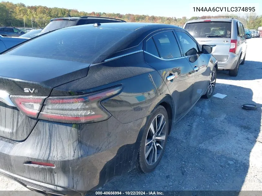 2020 Nissan Maxima Sv Xtronic Cvt VIN: 1N4AA6CV1LC374895 Lot: 40656994