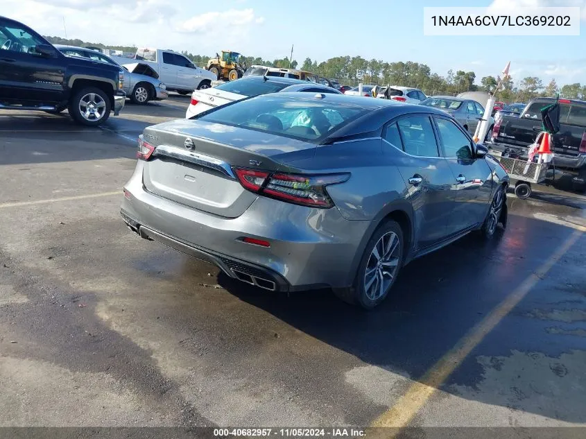 2020 Nissan Maxima Sv Xtronic Cvt VIN: 1N4AA6CV7LC369202 Lot: 40682957