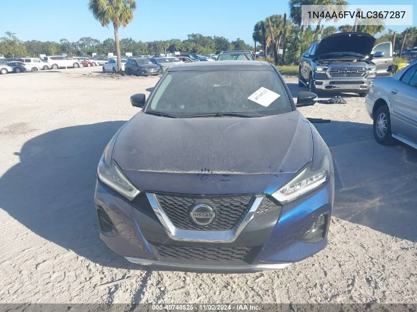 2020 Nissan Maxima Platinum Xtronic Cvt VIN: 1N4AA6FV4LC367287 Lot: 40748525