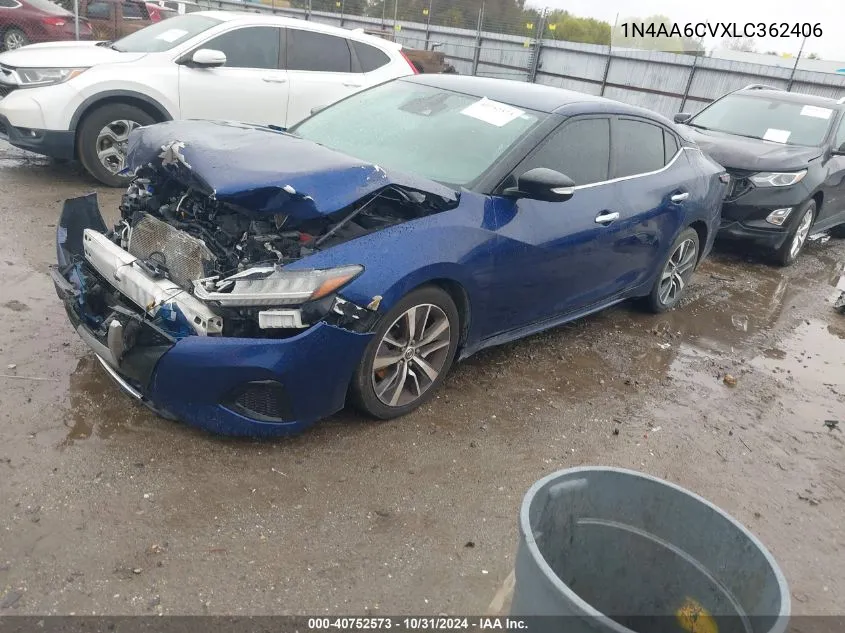 2020 Nissan Maxima Sv Xtronic Cvt VIN: 1N4AA6CVXLC362406 Lot: 40752573