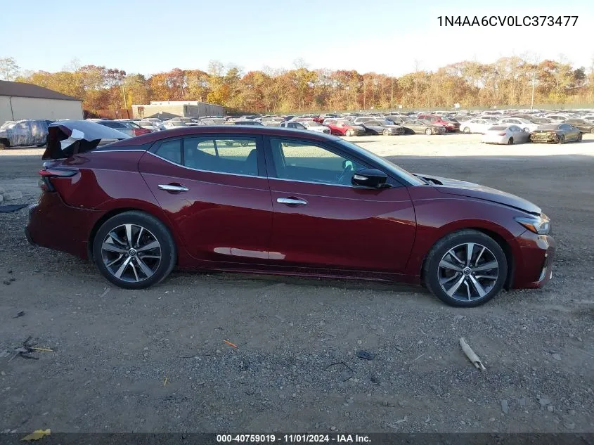 2020 Nissan Maxima Sv Xtronic Cvt VIN: 1N4AA6CV0LC373477 Lot: 40759019