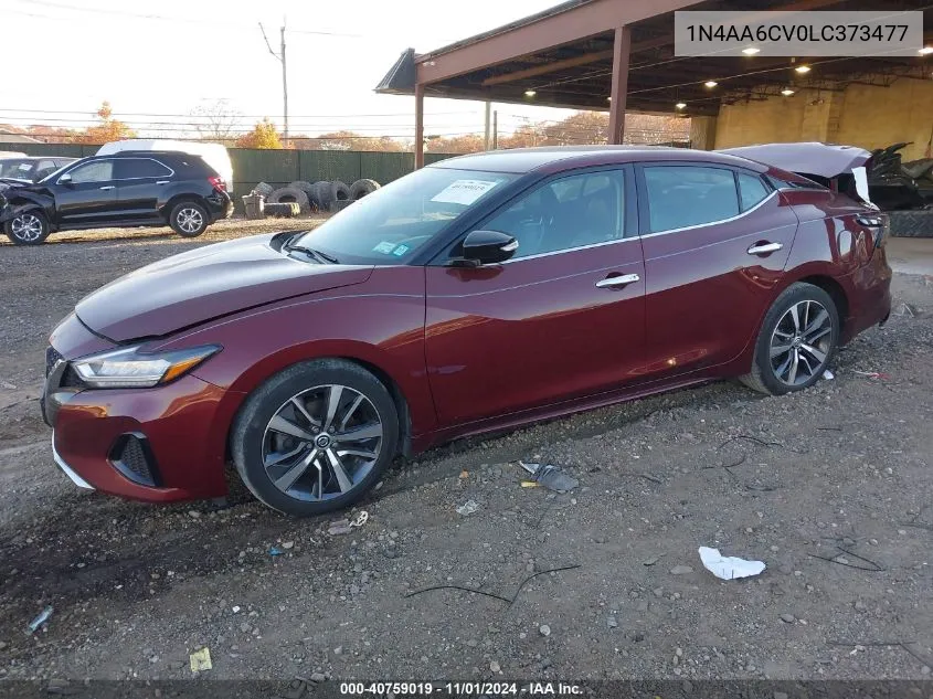 2020 Nissan Maxima Sv Xtronic Cvt VIN: 1N4AA6CV0LC373477 Lot: 40759019