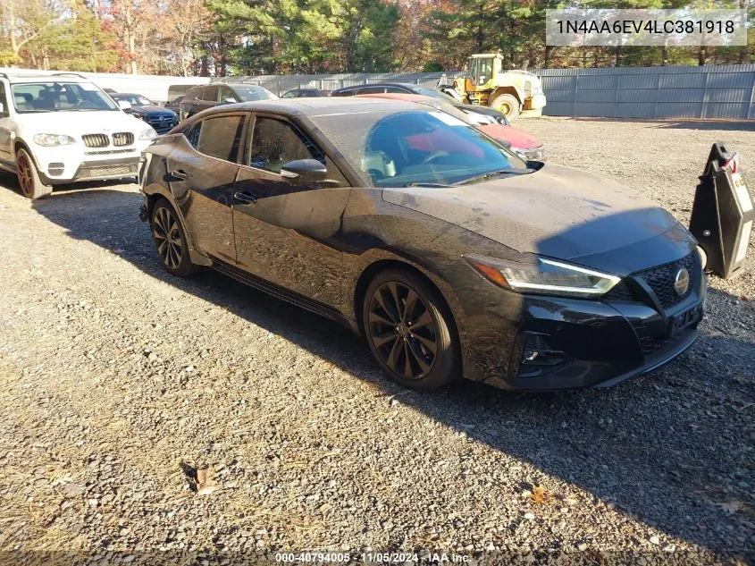 2020 Nissan Maxima Sr Xtronic Cvt VIN: 1N4AA6EV4LC381918 Lot: 40794005