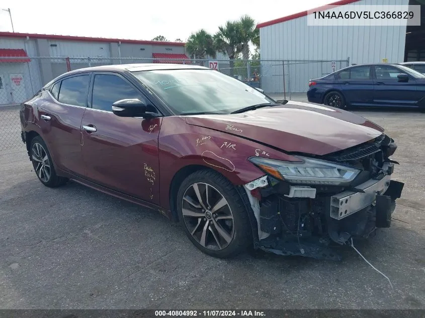 2020 Nissan Maxima Sl Xtronic Cvt VIN: 1N4AA6DV5LC366829 Lot: 40804992