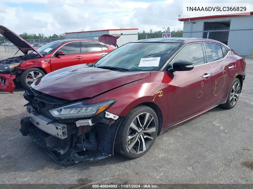 2020 Nissan Maxima Sl Xtronic Cvt VIN: 1N4AA6DV5LC366829 Lot: 40804992