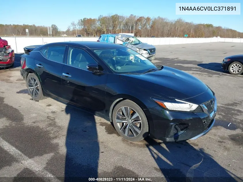 2020 Nissan Maxima Sv Xtronic Cvt VIN: 1N4AA6CV0LC371891 Lot: 40829323