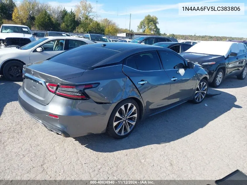 2020 Nissan Maxima Platinum Xtronic Cvt VIN: 1N4AA6FV5LC383806 Lot: 40838940