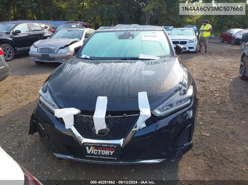 2021 Nissan Maxima Sv VIN: 1N4AA6CV3MC507660 Lot: 40291862