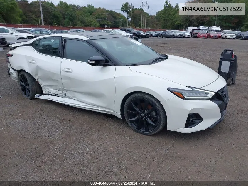 2021 Nissan Maxima Sr Xtronic Cvt VIN: 1N4AA6EV9MC512522 Lot: 40443644