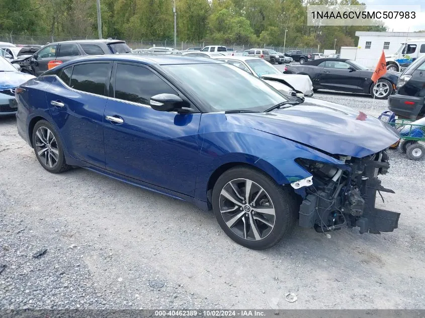 2021 Nissan Maxima Sv Xtronic Cvt VIN: 1N4AA6CV5MC507983 Lot: 40462389