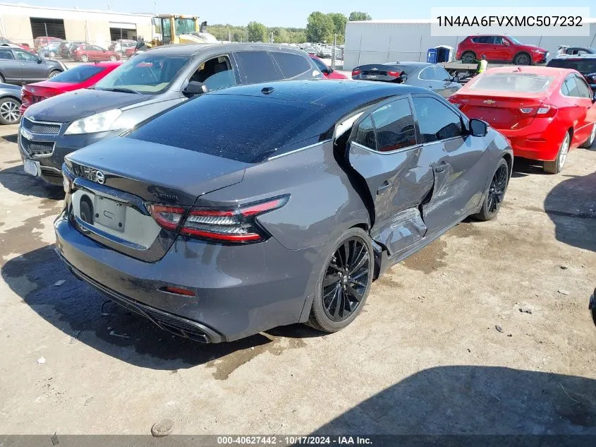 2021 Nissan Maxima Platinum Xtronic Cvt VIN: 1N4AA6FVXMC507232 Lot: 40627442