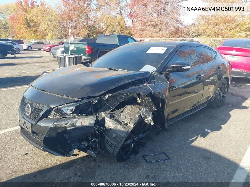 2021 Nissan Maxima Sr Xtronic Cvt VIN: 1N4AA6EV4MC501993 Lot: 40676806