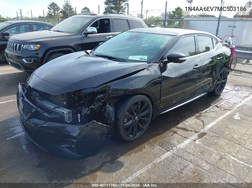 2021 Nissan Maxima Sr Xtronic Cvt VIN: 1N4AA6EV7MC503186 Lot: 40711760