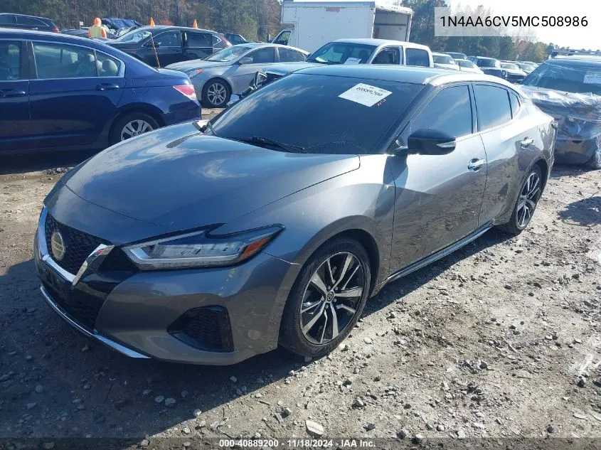 2021 Nissan Maxima Sv Xtronic Cvt VIN: 1N4AA6CV5MC508986 Lot: 40889200