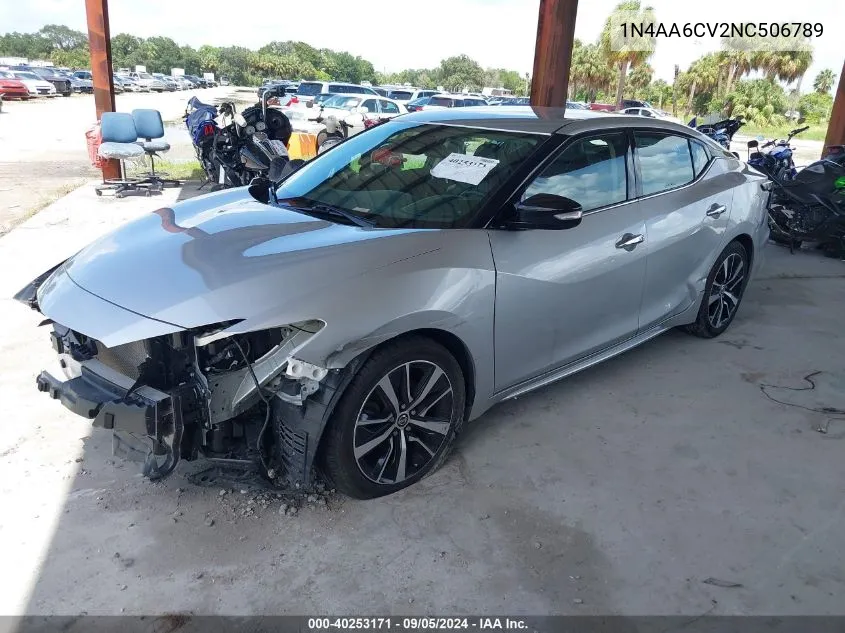 1N4AA6CV2NC506789 2022 Nissan Maxima Sv