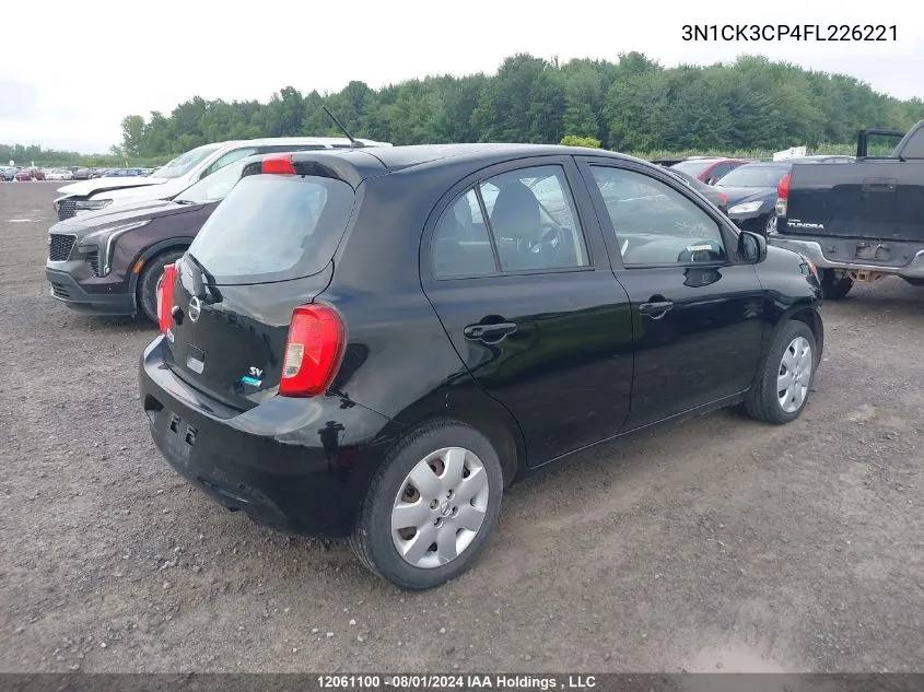 2015 Nissan Micra VIN: 3N1CK3CP4FL226221 Lot: 12061100