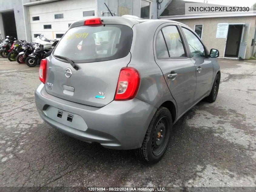 2015 Nissan Micra VIN: 3N1CK3CPXFL257330 Lot: 12075094