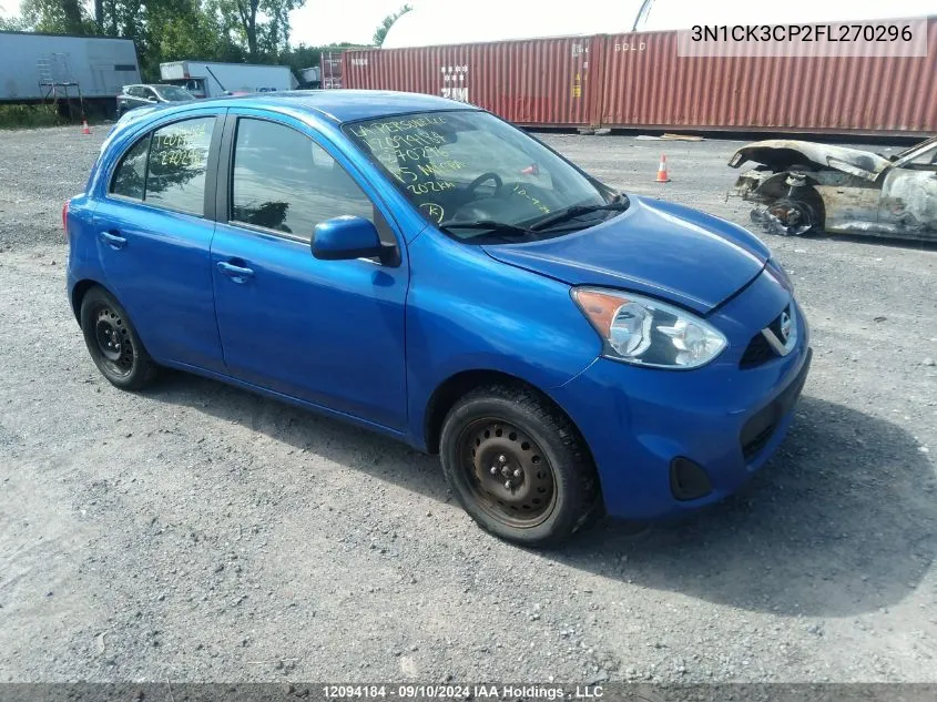 3N1CK3CP2FL270296 2015 Nissan Micra