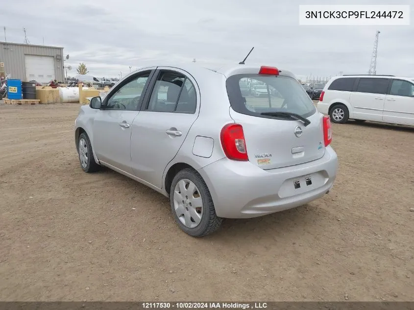 2015 Nissan Micra VIN: 3N1CK3CP9FL244472 Lot: 12117530