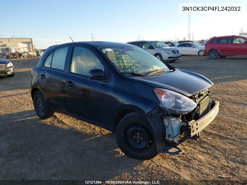 2015 Nissan Micra VIN: 3N1CK3CP4FL242032 Lot: 12121264