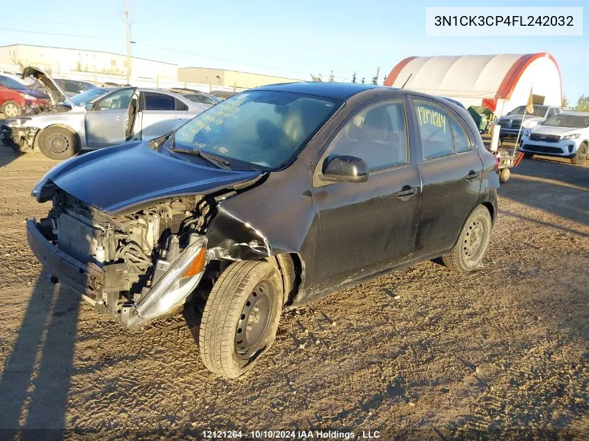 2015 Nissan Micra VIN: 3N1CK3CP4FL242032 Lot: 12121264