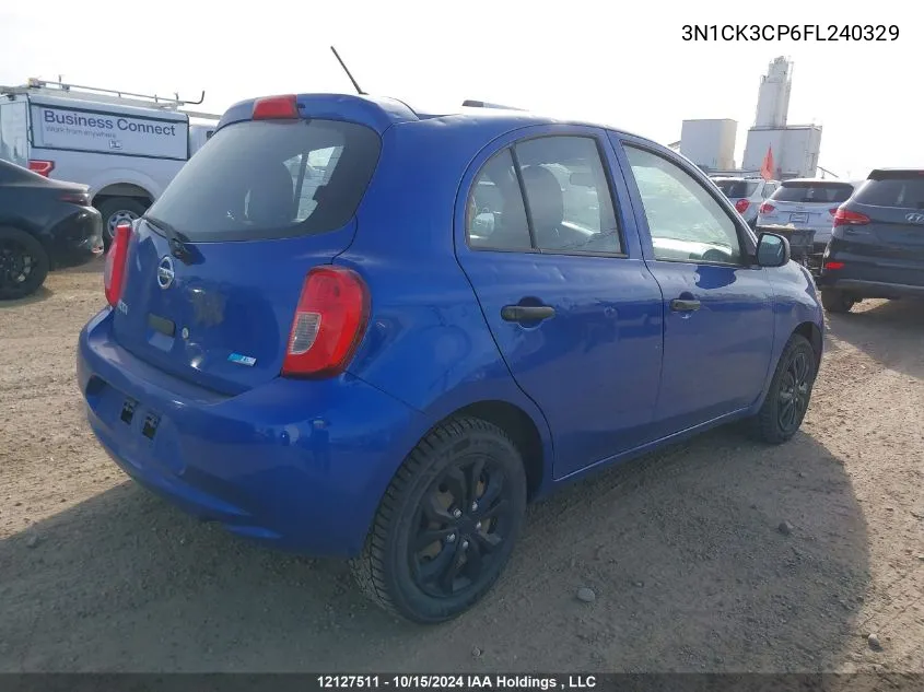 2015 Nissan Micra VIN: 3N1CK3CP6FL240329 Lot: 12127511