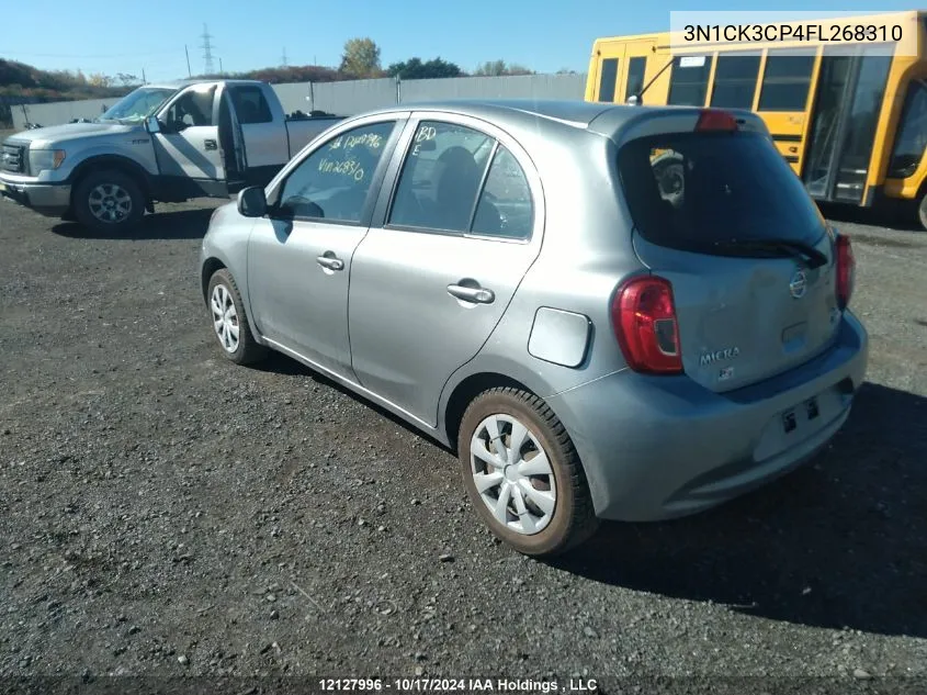 2015 Nissan Micra VIN: 3N1CK3CP4FL268310 Lot: 12127996