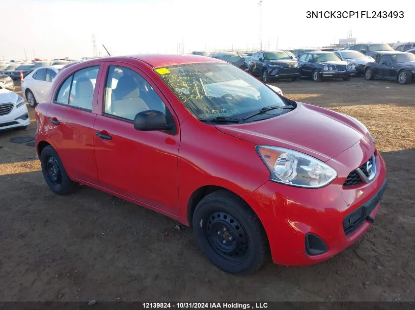 2015 Nissan Micra VIN: 3N1CK3CP1FL243493 Lot: 12139824