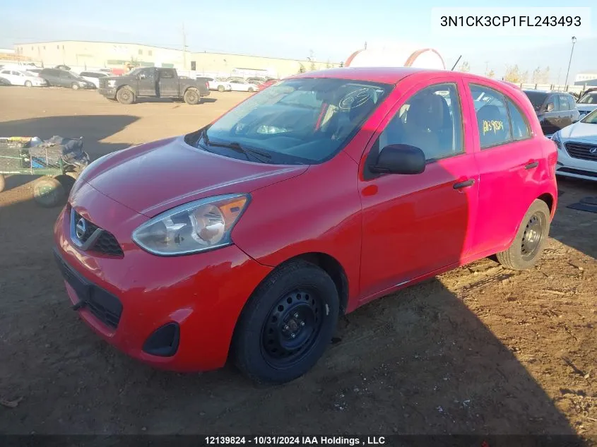 2015 Nissan Micra VIN: 3N1CK3CP1FL243493 Lot: 12139824