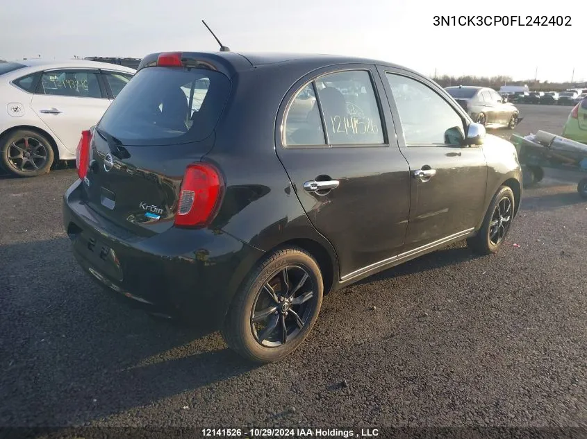 2015 Nissan Micra VIN: 3N1CK3CP0FL242402 Lot: 12141526