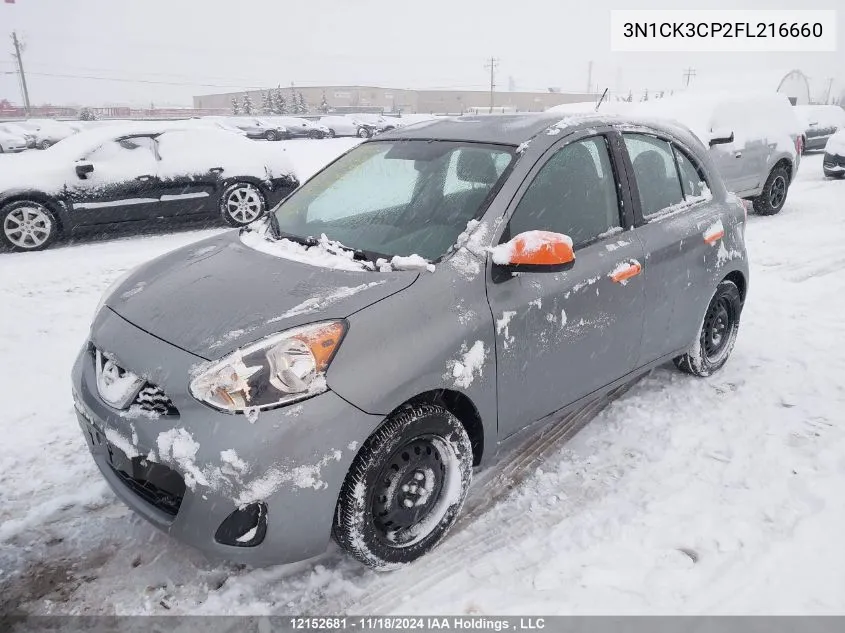 2015 Nissan Micra VIN: 3N1CK3CP2FL216660 Lot: 12152681