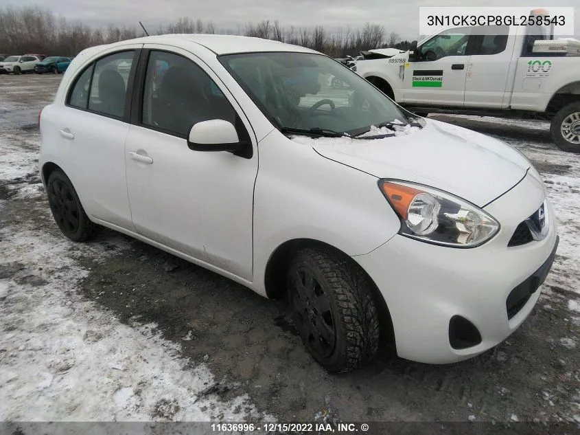 2016 Nissan Micra VIN: 3N1CK3CP8GL258543 Lot: 11636996