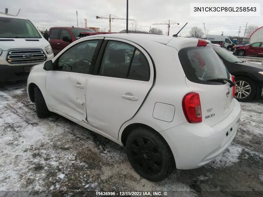 2016 Nissan Micra VIN: 3N1CK3CP8GL258543 Lot: 11636996