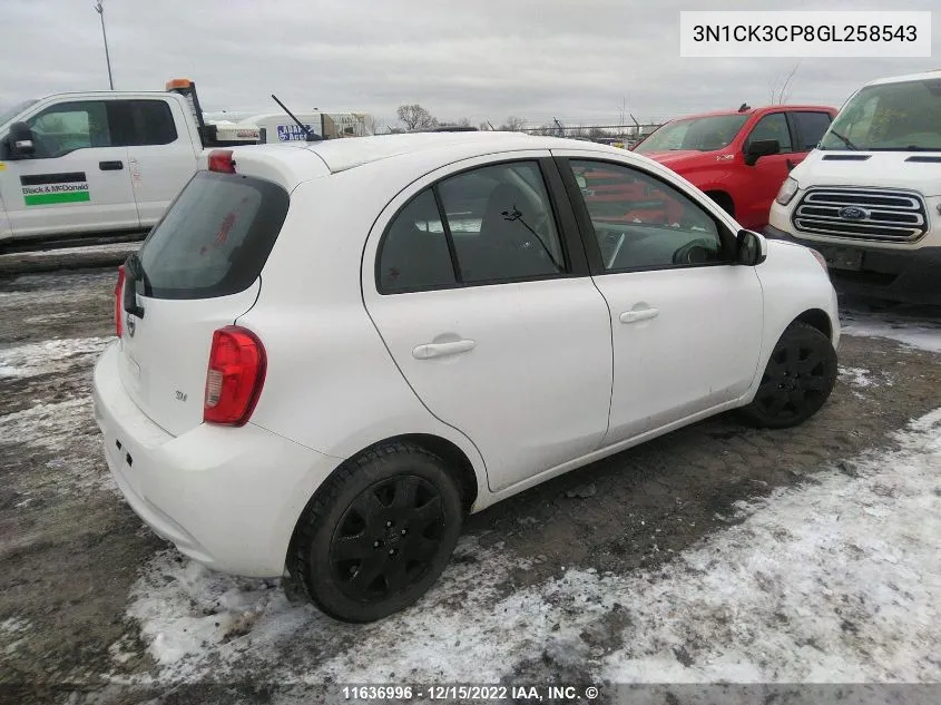 2016 Nissan Micra VIN: 3N1CK3CP8GL258543 Lot: 11636996