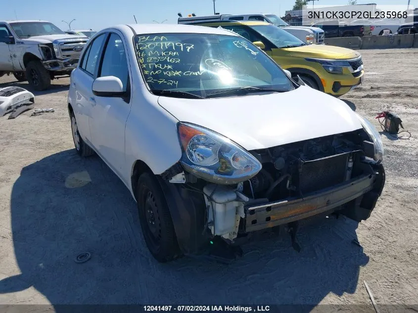 2016 Nissan Micra VIN: 3N1CK3CP2GL235968 Lot: 12041497