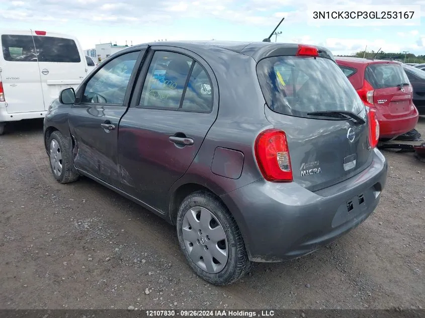 3N1CK3CP3GL253167 2016 Nissan Micra