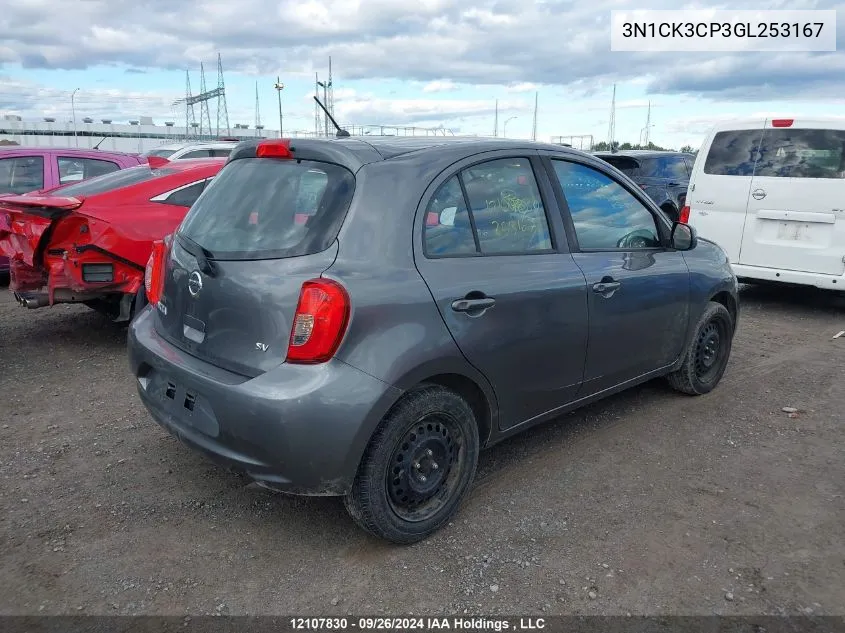 3N1CK3CP3GL253167 2016 Nissan Micra