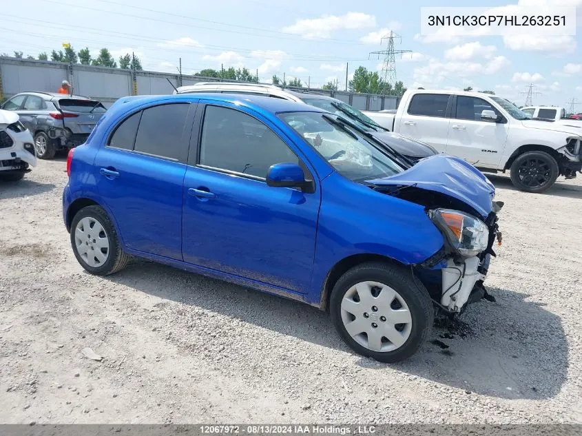 2017 Nissan Micra VIN: 3N1CK3CP7HL263251 Lot: 12067972