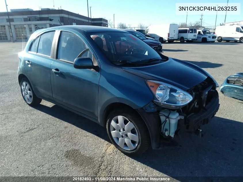 2017 Nissan Micra Sv VIN: 3N1CK3CP4HL263255 Lot: 20182493