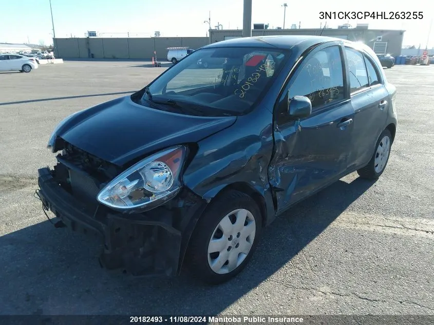 2017 Nissan Micra Sv VIN: 3N1CK3CP4HL263255 Lot: 20182493