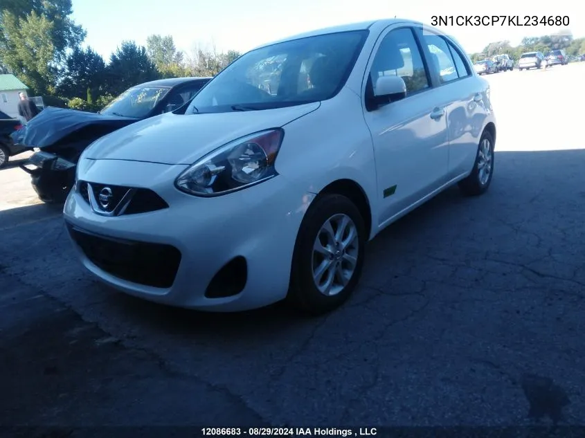 2019 Nissan Micra VIN: 3N1CK3CP7KL234680 Lot: 12086683