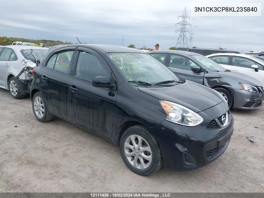 2019 Nissan Micra VIN: 3N1CK3CP8KL235840 Lot: 12111426