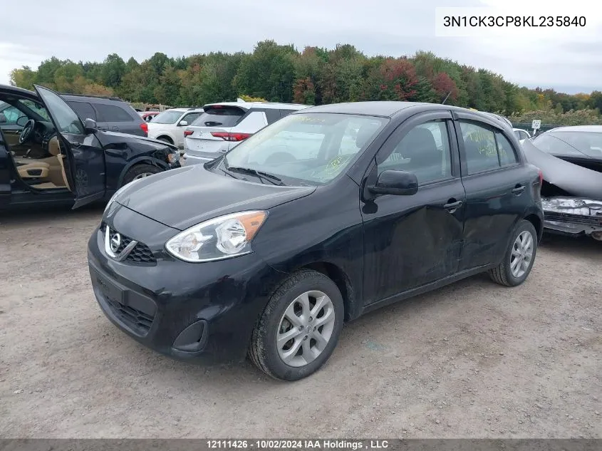 2019 Nissan Micra VIN: 3N1CK3CP8KL235840 Lot: 12111426