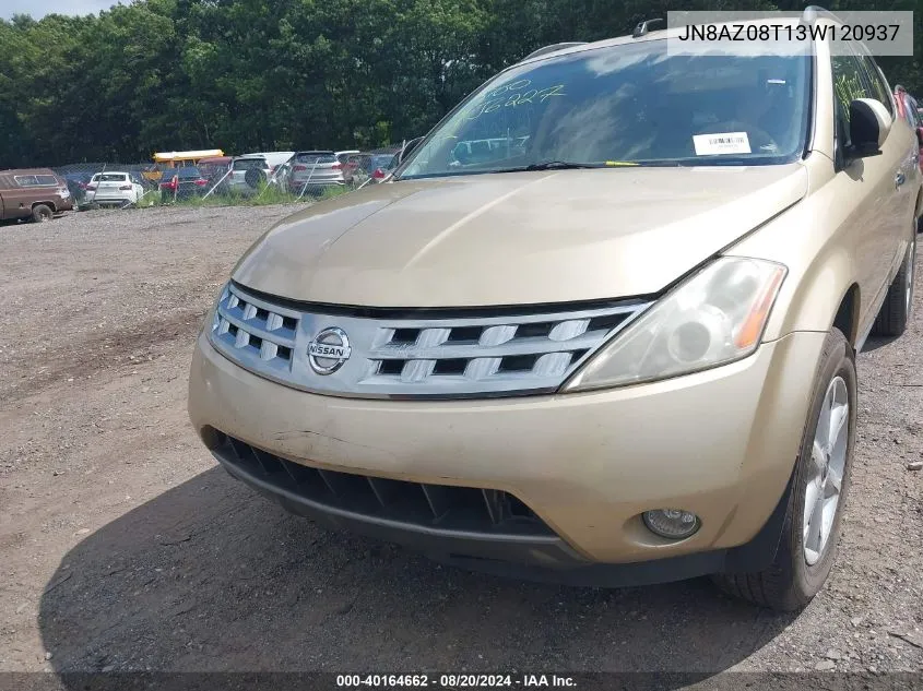 JN8AZ08T13W120937 2003 Nissan Murano Se